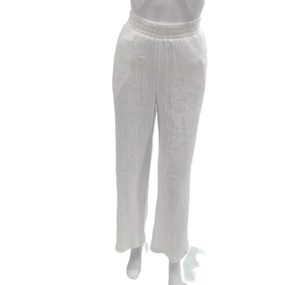 J. Society Womens Cropped White Cotton Pants Size S